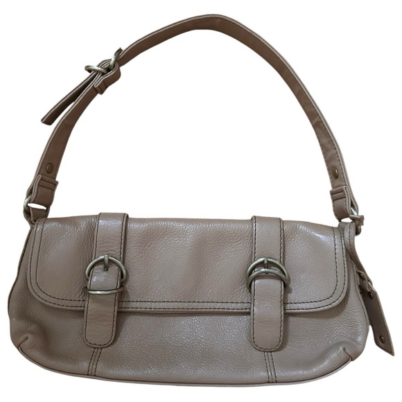 Kenneth Cole Reaction Handbags - Kenneth Cole Reaction Tan Leather Bag with gold buckle detail